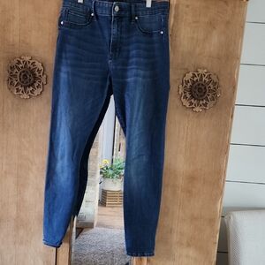 White House Black Market Dark Blue Ankle Jeans, Size MP